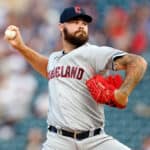 Hunter Gaddis #33 of the Cleveland Guardians delivers a pitch against the Minnesota Twins in the second inning at Target Field on August 29, 2023 in Minneapolis, Minnesota.