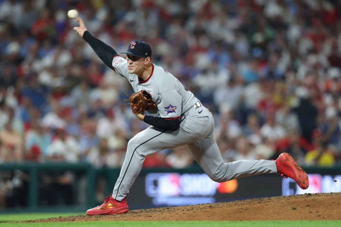 PHILADELPHIA, PENNSYLVANIA - JULY 14: Cade Smith #36 of the Cleveland Guardians throws a pitch during the sixth inning of the 2026 MLB All-Star Game at Citizens Bank Park on July 14, 2026 in Philadelphia, Pennsylvania.