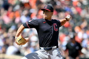 BALTIMORE, MARYLAND - SEPTEMBER 07: Joey Cantillo #54 of the Cleveland Guardians pitches in the first inning against the Baltimore Orioles at Oriole Park at Camden Yards on September 07, 2026 in Baltimore, Maryland.